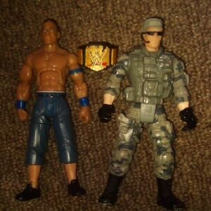 Wrestling Action Figures with Championship Belt